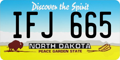 ND license plate IFJ665