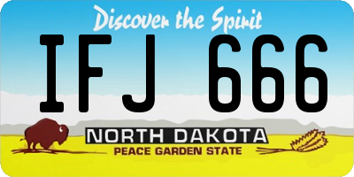 ND license plate IFJ666