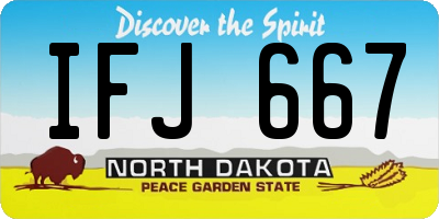 ND license plate IFJ667