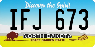 ND license plate IFJ673