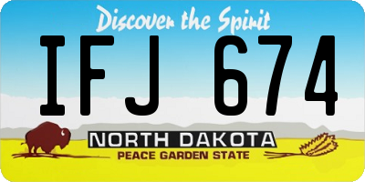 ND license plate IFJ674