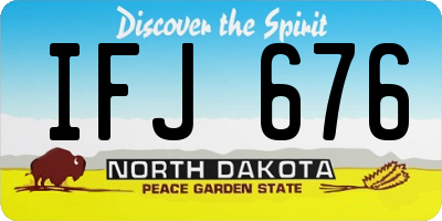 ND license plate IFJ676