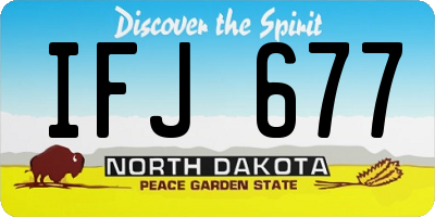 ND license plate IFJ677