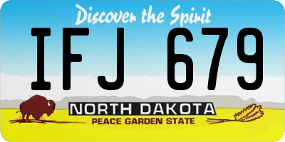 ND license plate IFJ679