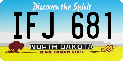 ND license plate IFJ681