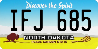 ND license plate IFJ685