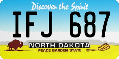 ND license plate IFJ687