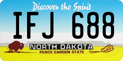 ND license plate IFJ688
