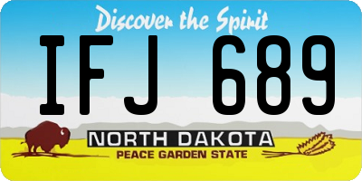 ND license plate IFJ689