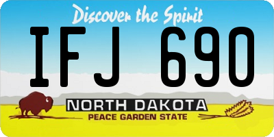 ND license plate IFJ690