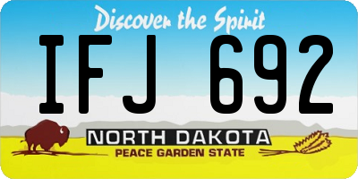 ND license plate IFJ692