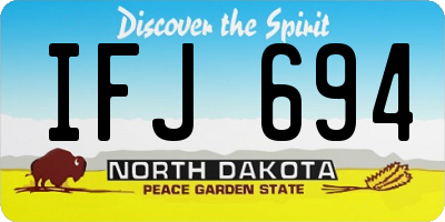 ND license plate IFJ694
