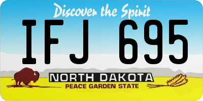 ND license plate IFJ695