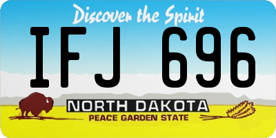 ND license plate IFJ696