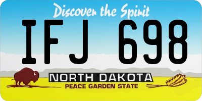 ND license plate IFJ698