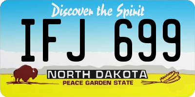 ND license plate IFJ699