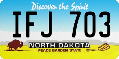 ND license plate IFJ703
