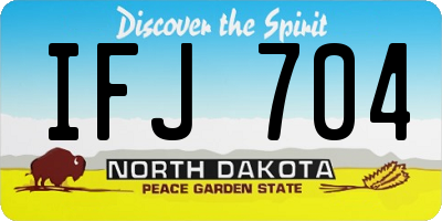 ND license plate IFJ704