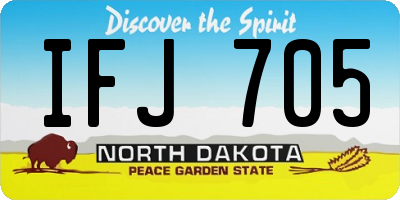 ND license plate IFJ705
