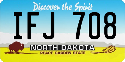 ND license plate IFJ708