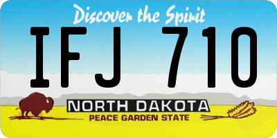 ND license plate IFJ710