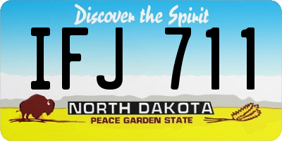 ND license plate IFJ711