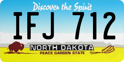 ND license plate IFJ712