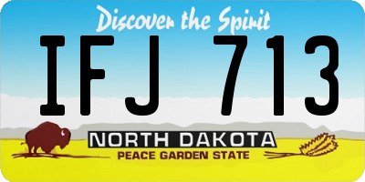 ND license plate IFJ713
