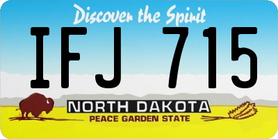 ND license plate IFJ715