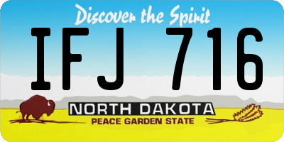 ND license plate IFJ716