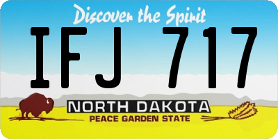 ND license plate IFJ717