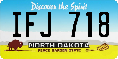 ND license plate IFJ718
