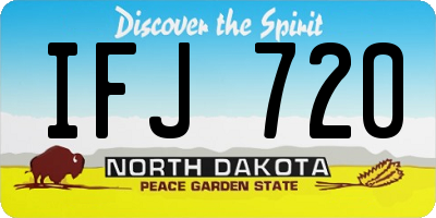 ND license plate IFJ720