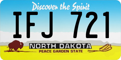 ND license plate IFJ721