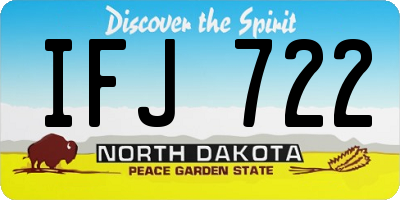 ND license plate IFJ722