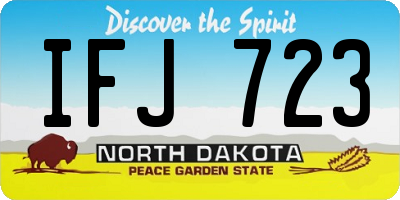 ND license plate IFJ723