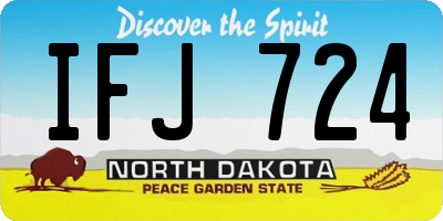 ND license plate IFJ724