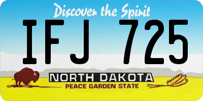 ND license plate IFJ725