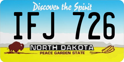 ND license plate IFJ726