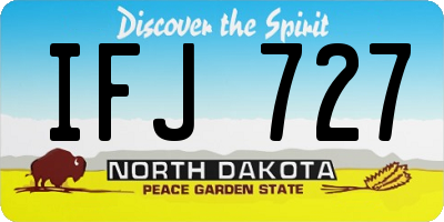 ND license plate IFJ727
