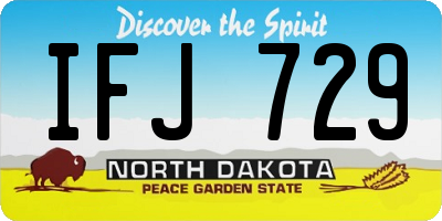 ND license plate IFJ729