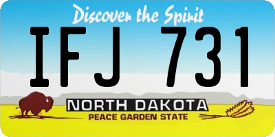ND license plate IFJ731