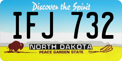 ND license plate IFJ732