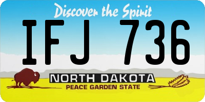 ND license plate IFJ736