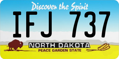 ND license plate IFJ737
