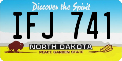 ND license plate IFJ741