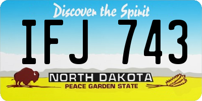ND license plate IFJ743