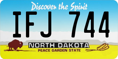 ND license plate IFJ744