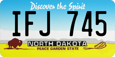 ND license plate IFJ745