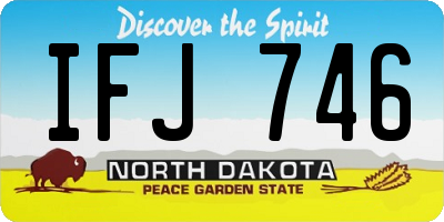 ND license plate IFJ746